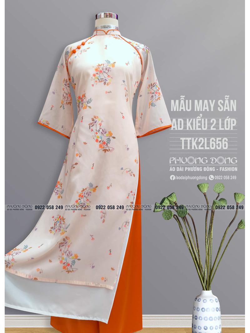 Áo Dài Phom Trẻ 2 Lớp 4 Tà TTK2L656